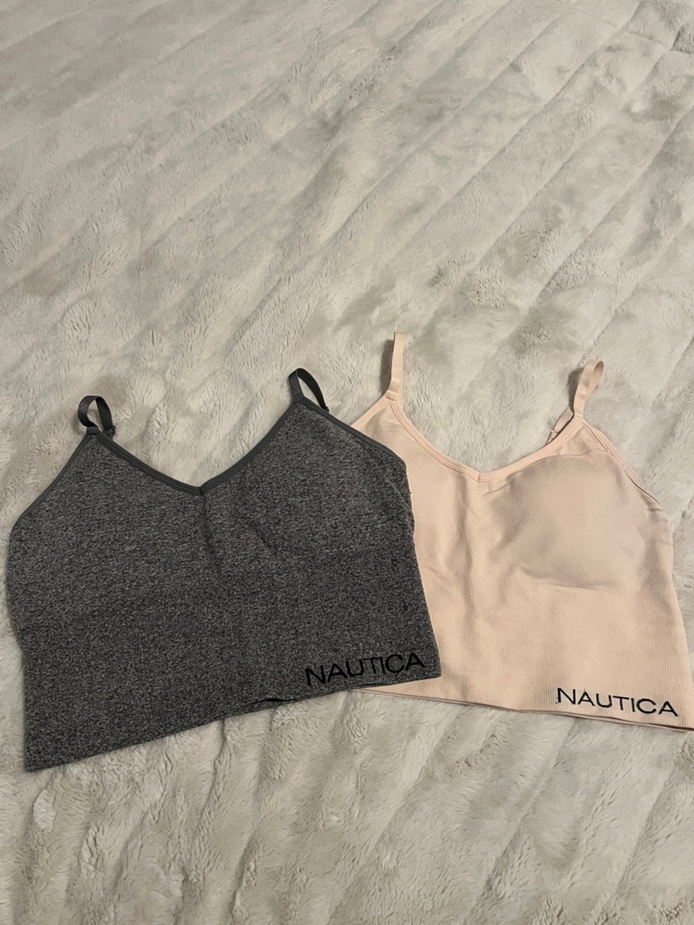 Nautica Bralette Pair in Charcoal Gray & Blush Pink